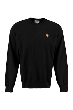 Cotton crew-neck sweater-0